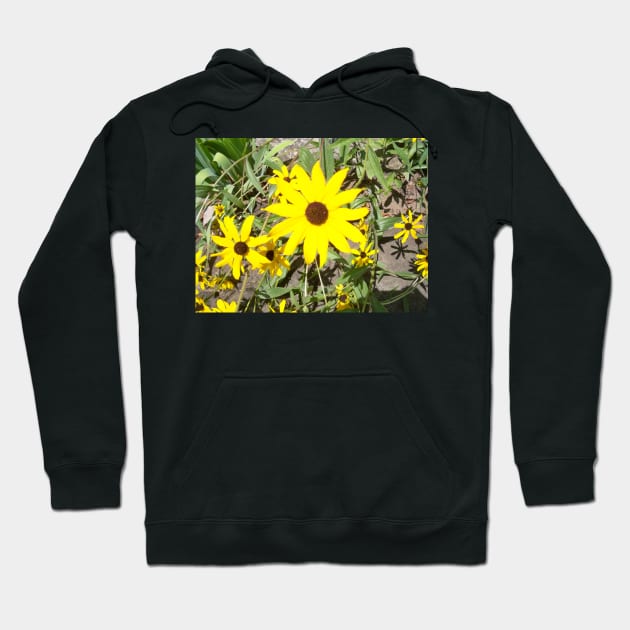 Yellow daisy Hoodie by Jujucreation